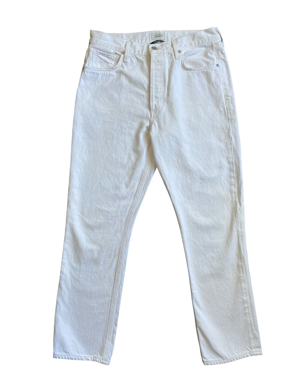 Citizens of Humanity Charlotte High Rise Straight Jeans White 29